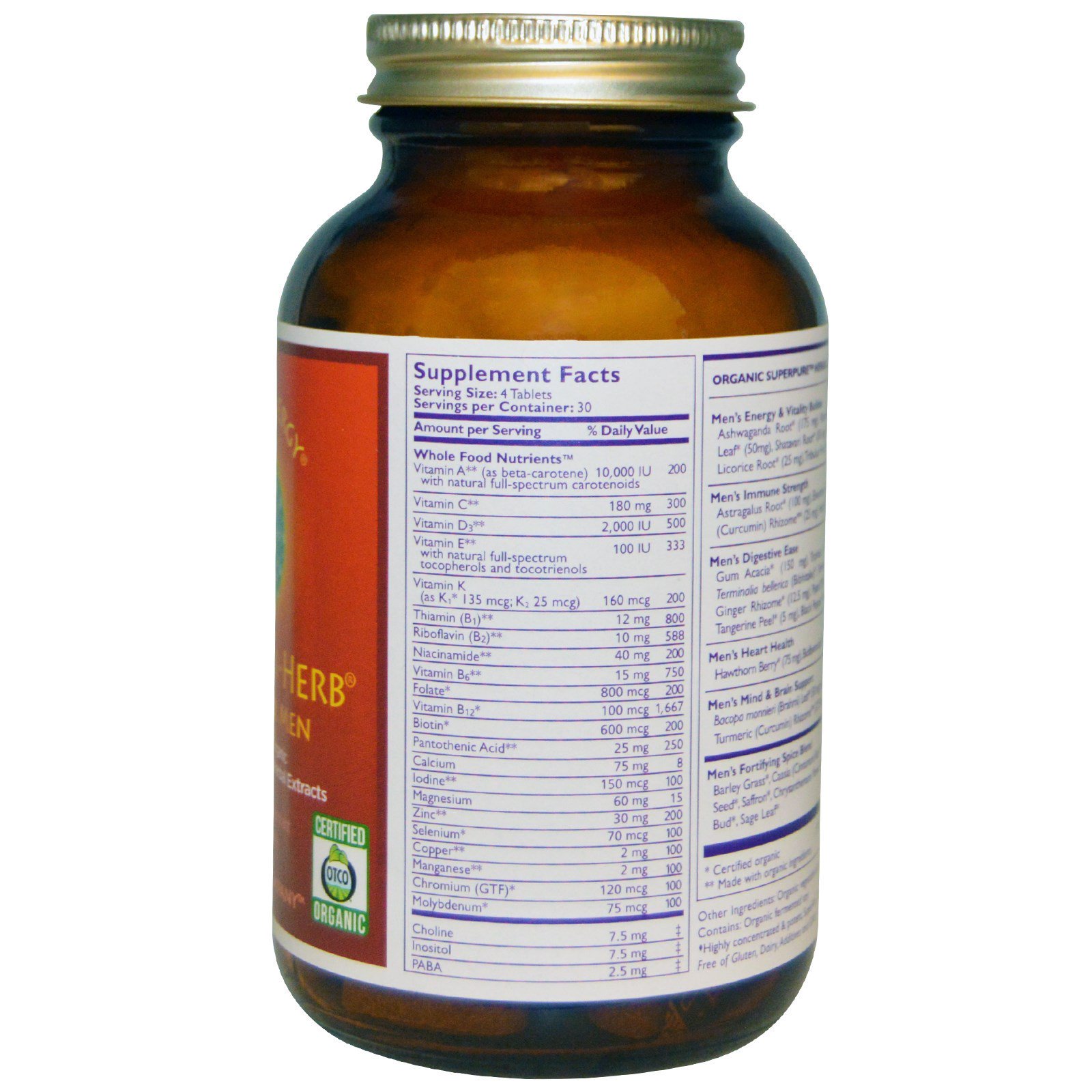 Comprar The Synergy Company, Vita·Min·Herb, Multivitamínico para Homens, 120 Comprimidos - Imagem 2