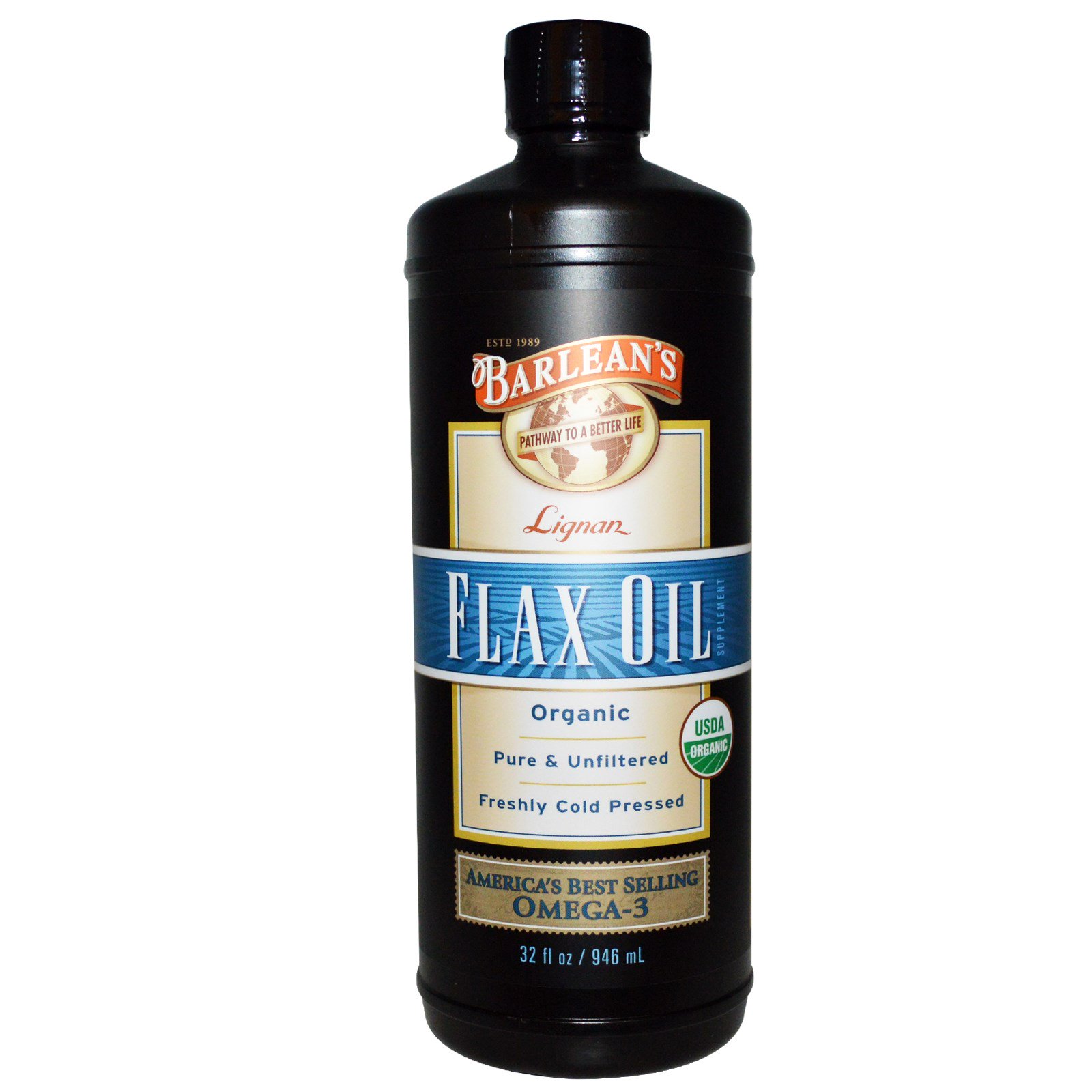 Comprar Barlean's, Óleo de Linhaça de Lignana Orgânica, 946 ml (32 fl oz)