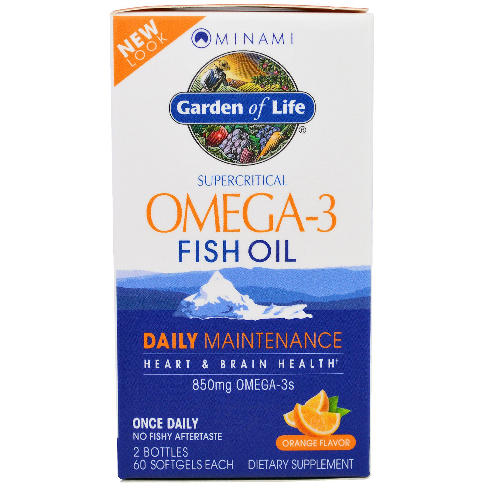 Comprar Minami Nutrition, Supercritical, Omega-3 Fish Oil, 850 mg, Sabor Laranja, 120 Cápsulas Softgel Cada - Imagem 2