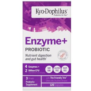 Comprar Kyolic, Kyo-Dophilus, Enzyme+ Probiotic, 2 Billion CFU, 120 Capsules
