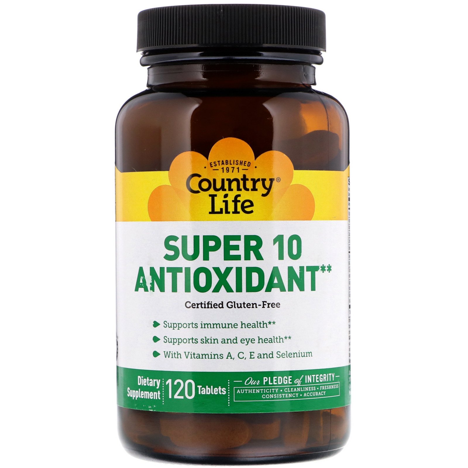 Comprar Country Life, Super 10 Antioxidante, 120 Comprimidos