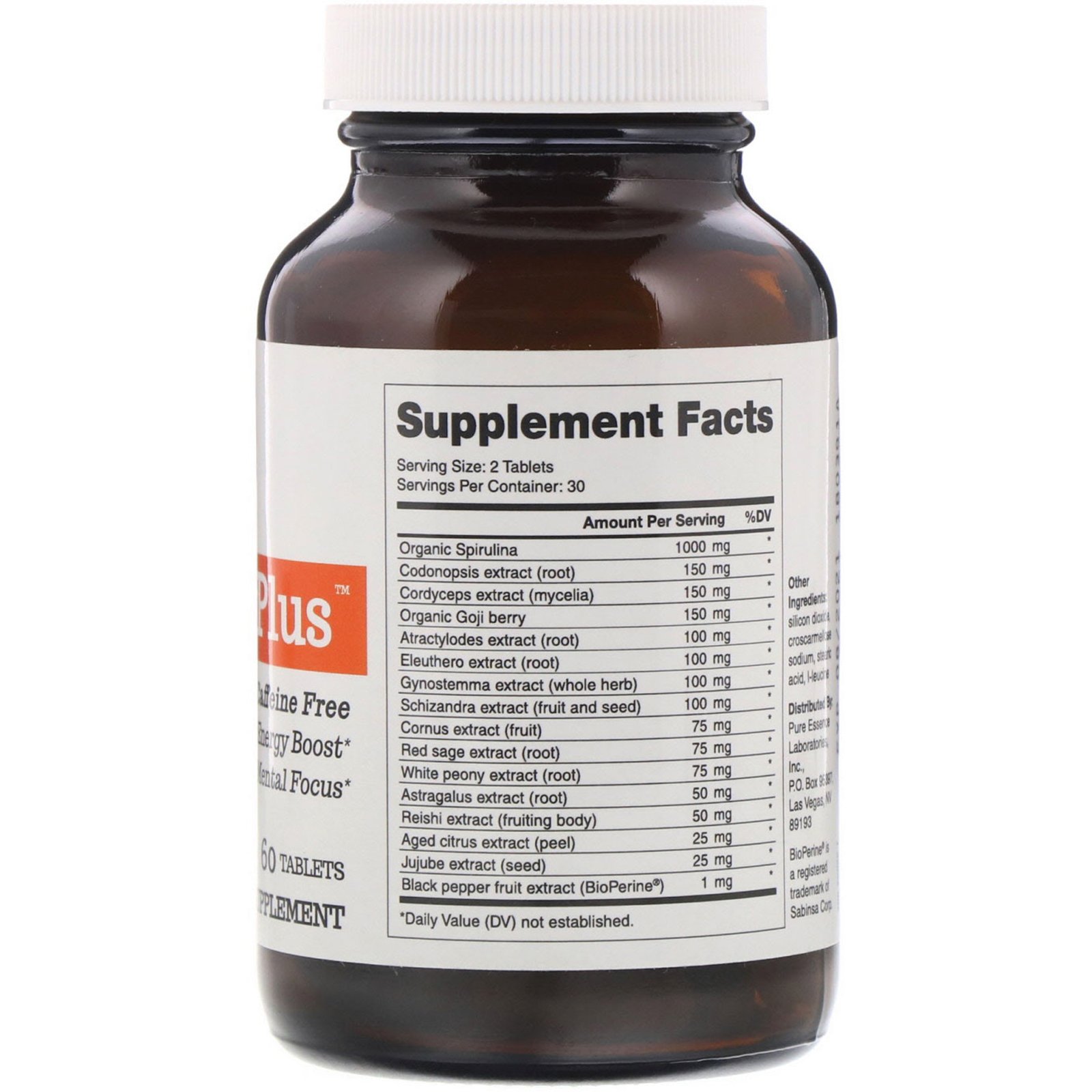 Comprar Pure Essence, EnergyPlus, 100% Caffeine Free, 60 Tablets - Imagem 2