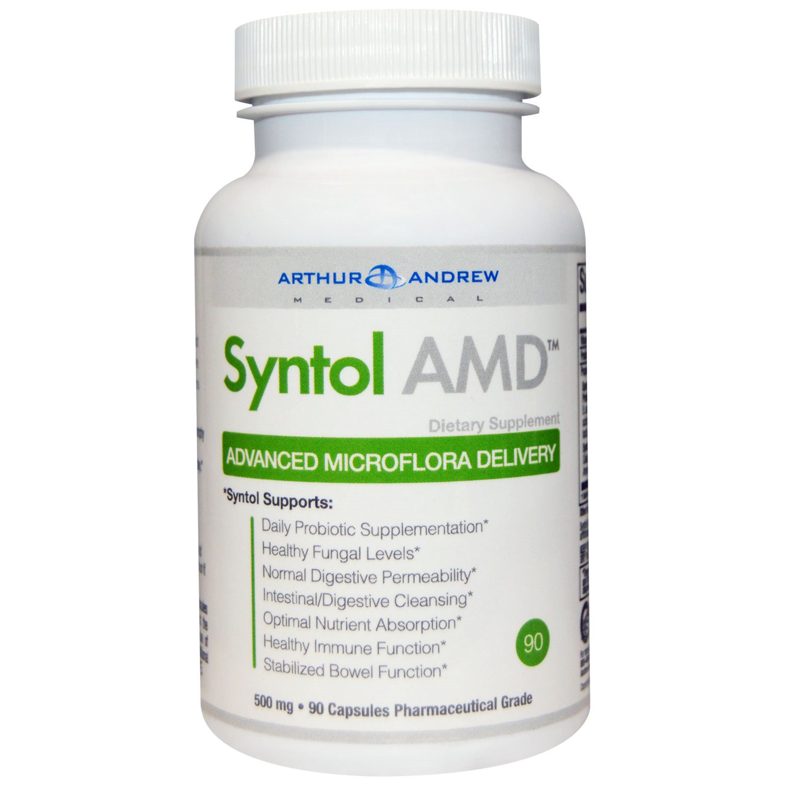 Comprar Arthur Andrew Medical, Syntol AMD, Advanced Microflora Delivery, 500 mg, 90 Cápsulas