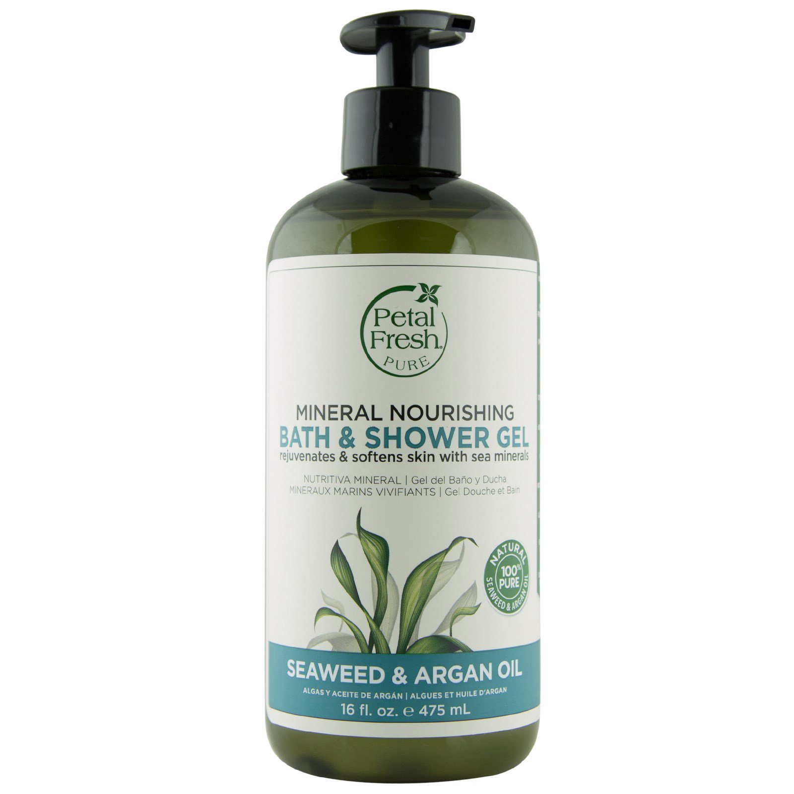 Comprar Petal Fresh, Pure, Banho Mineral Nutritivo & Gel de Banho, Algas e Óleo de Argania, 475 ml