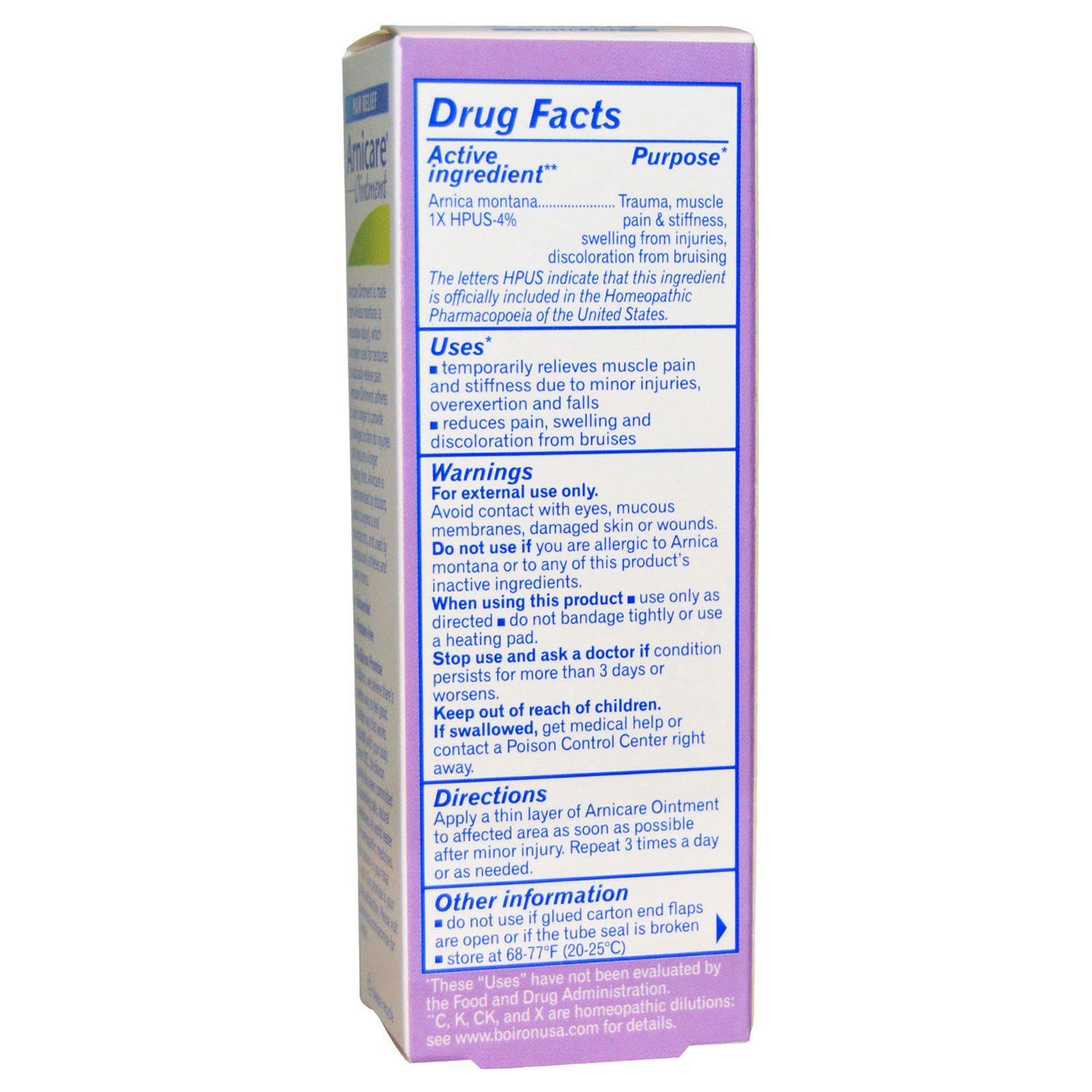 Comprar Boiron, Pomada Arnicare, Alívio da Dor, Sem Fragrância, 1 oz (30 g) - Imagem 2