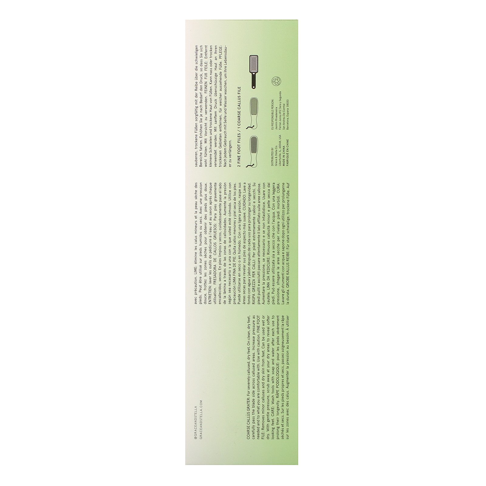 Comprar Grace & Stella, Conjunto de Lixas para os Pés, 2 Lixas Finas para Pés e 1 Lixa para Calos Grossos - Imagem 3