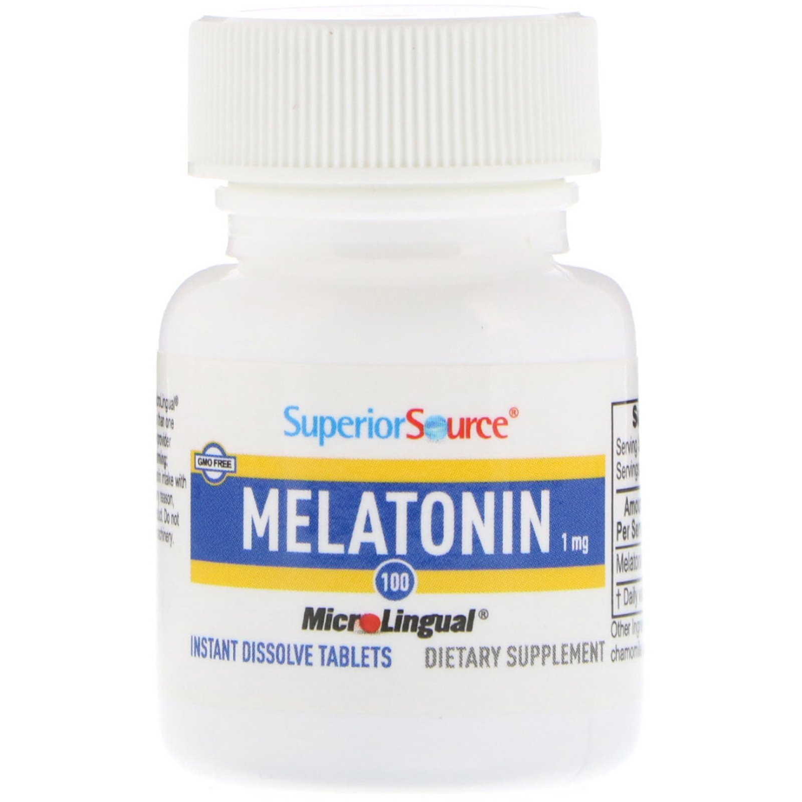 Comprar Superior Source, Melatonina, 1 mg, 100 comprimidos MicroLingual instantâneos dissolvível