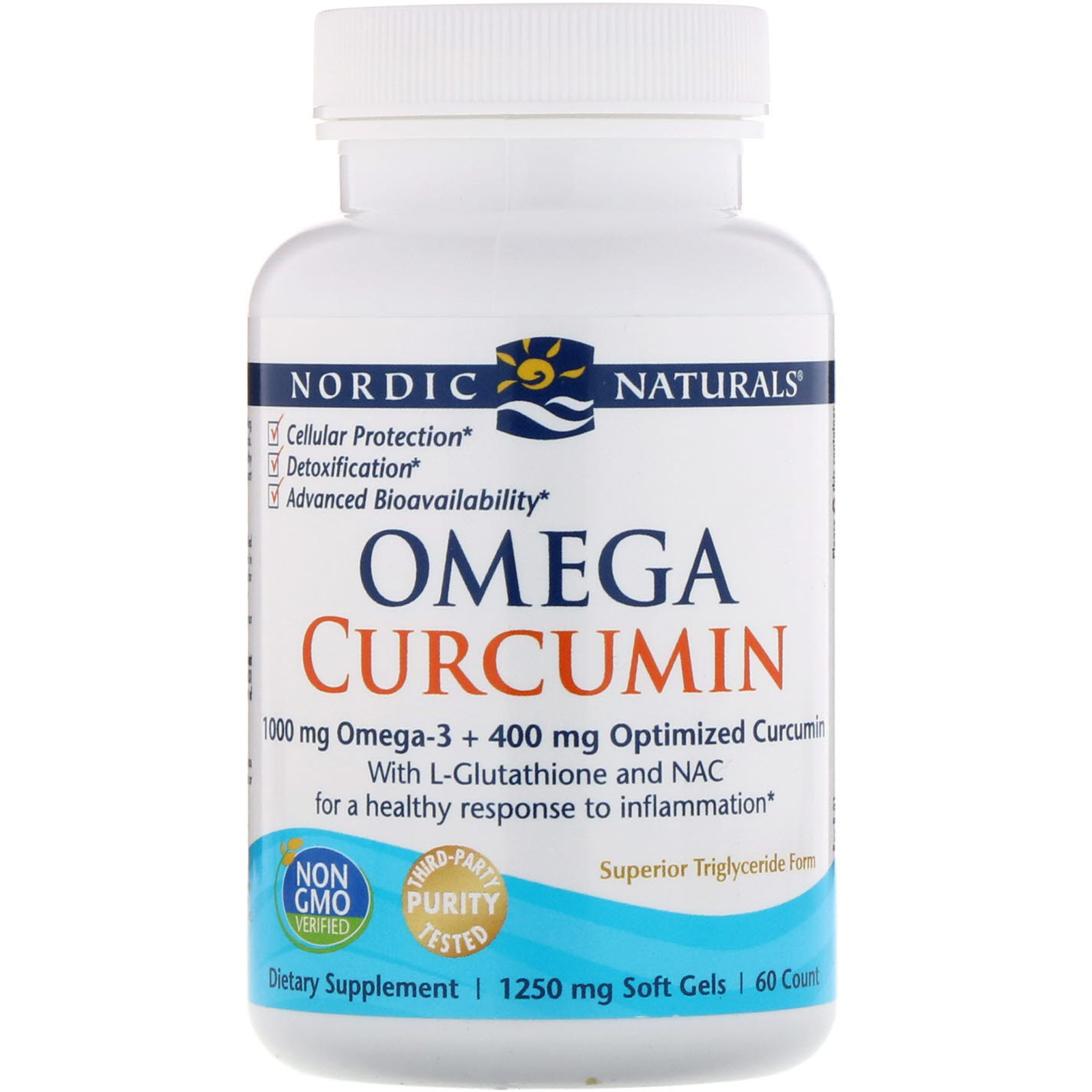 Comprar Nordic Naturals, Ômega Curcumina, 1.250 mg, 60 Cápsulas Softgel - Imagem 3