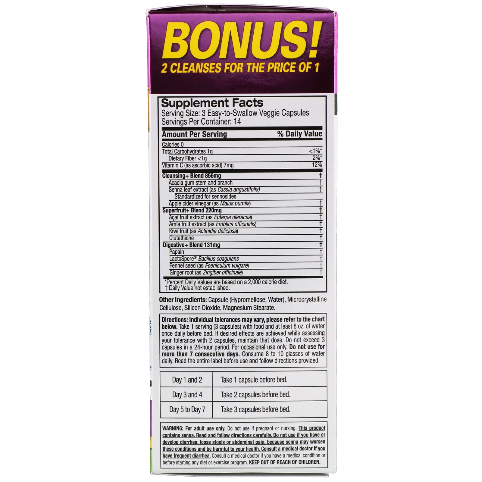 Comprar Purely Inspired, 100% Pure 7-Day Cleanse, 42 Easy-to-Swallow Veggie Capsules - Imagem 2