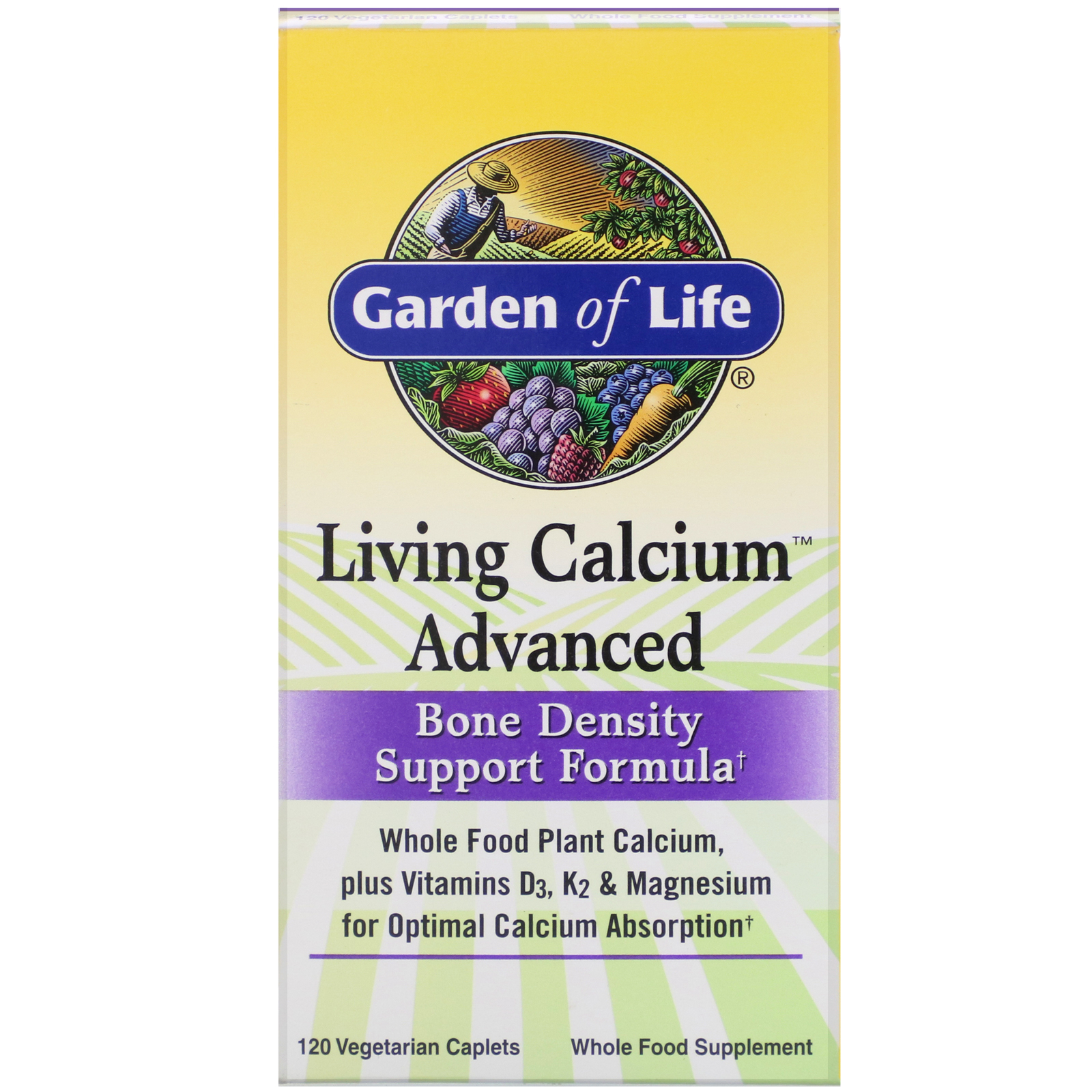 Comprar Garden of Life, Living Calcium Advanced, 120 Vegetarian Caplets