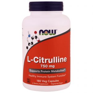 Comprar Now Foods, L-Citrulina, 750 mg, 180 Cápsulas Vegetais