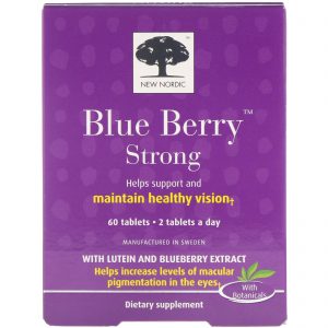 Comprar New Nordic, Blue Berry Strong, 60 Comprimidos