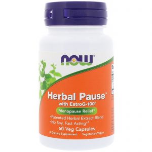 Comprar Now Foods, Herbal Pause With EstroG-100, 60 Cápsulas Vegetais