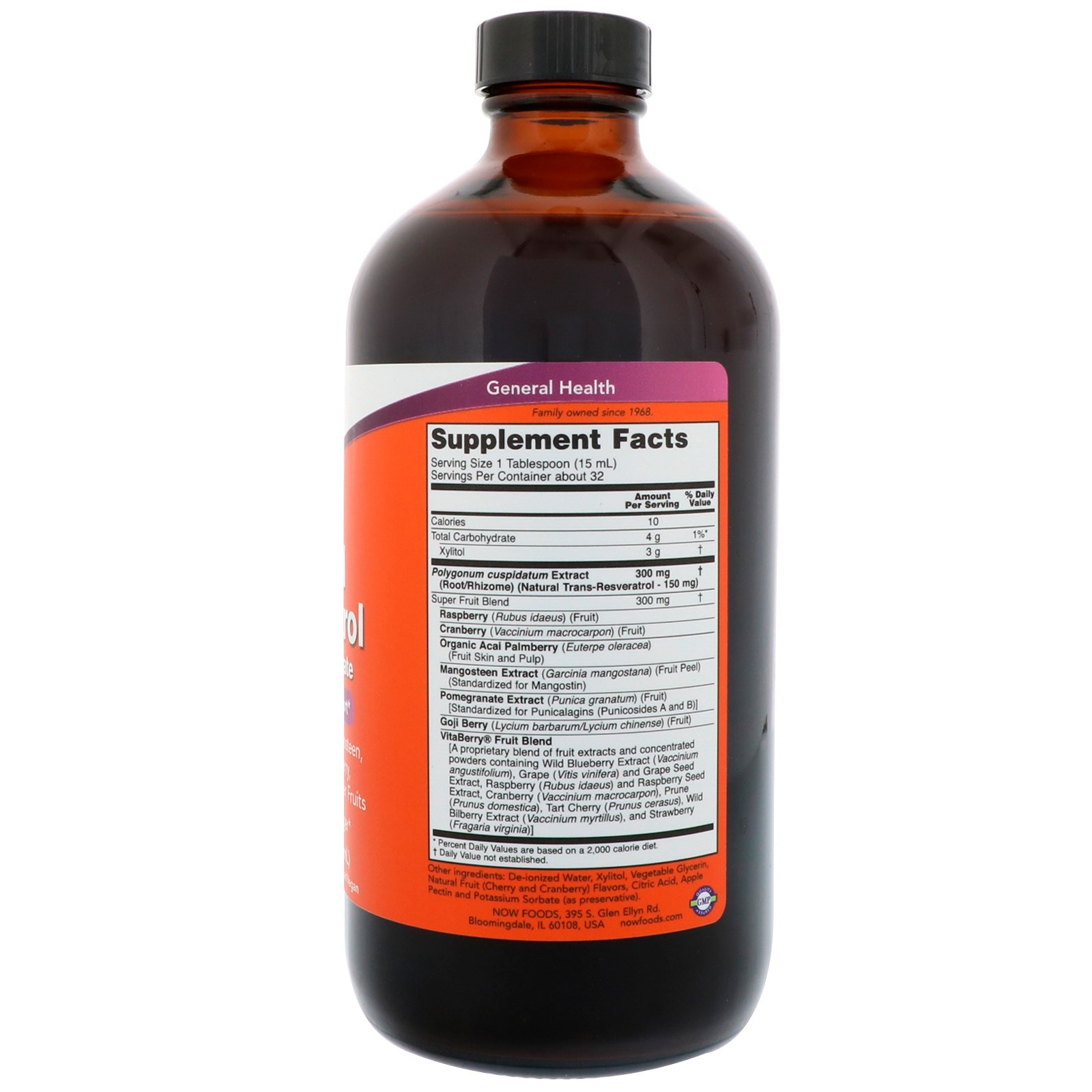 Comprar Now Foods, Resveratrol Natural, Concentrado Líquido, 473 ml (16 fl oz) - Imagem 2