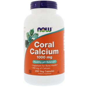 Comprar Now Foods, Cálcio de Corais, 1000 mg, 250 Cápsulas Vegetais