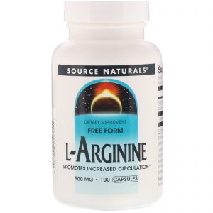 Comprar Source Naturals, L-arginina, Forma Livre, 500 mg, 100 Cápsulas
