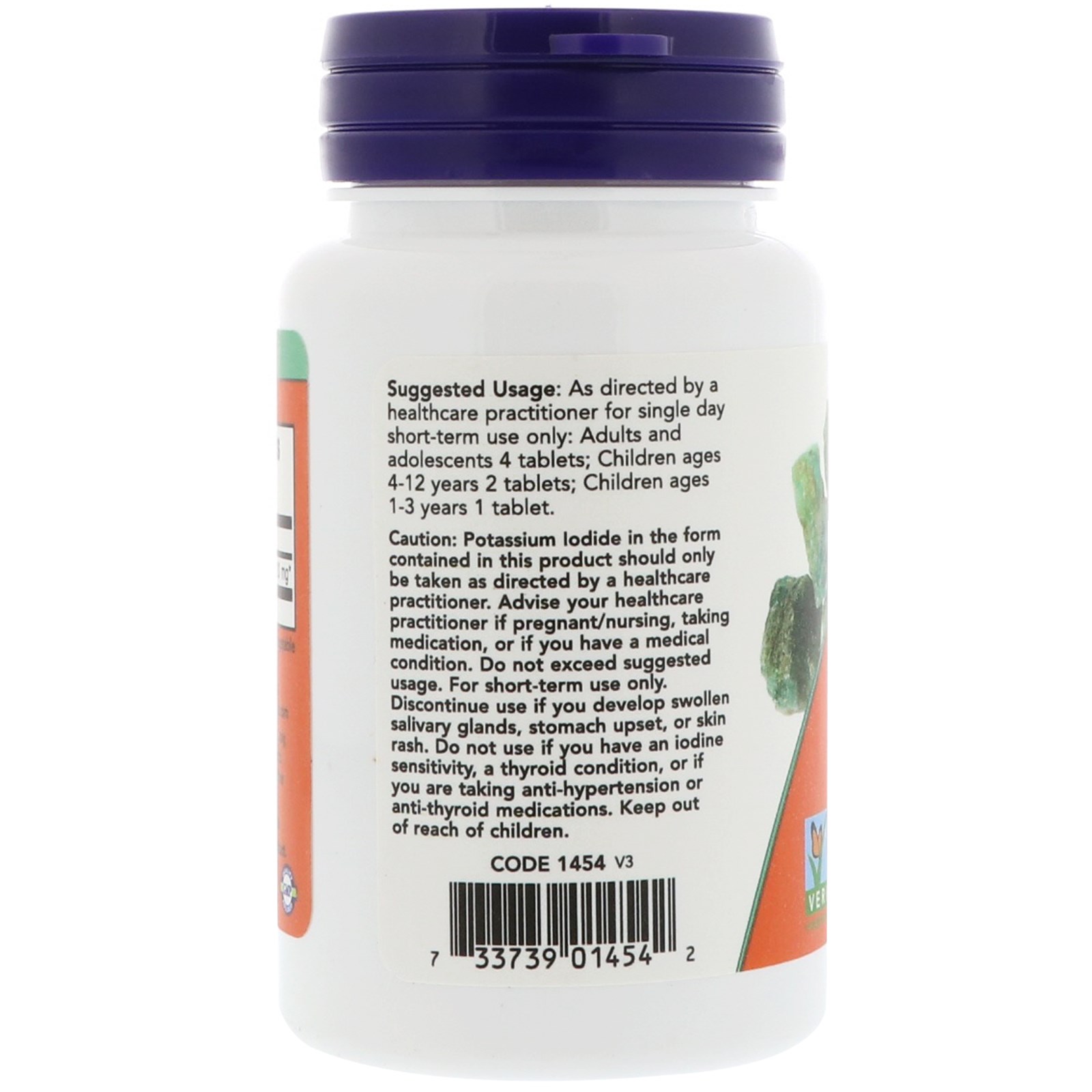 Comprar Now Foods, Iodeto de Potássio, 30 mg, 60 Cápsulas - Imagem 3