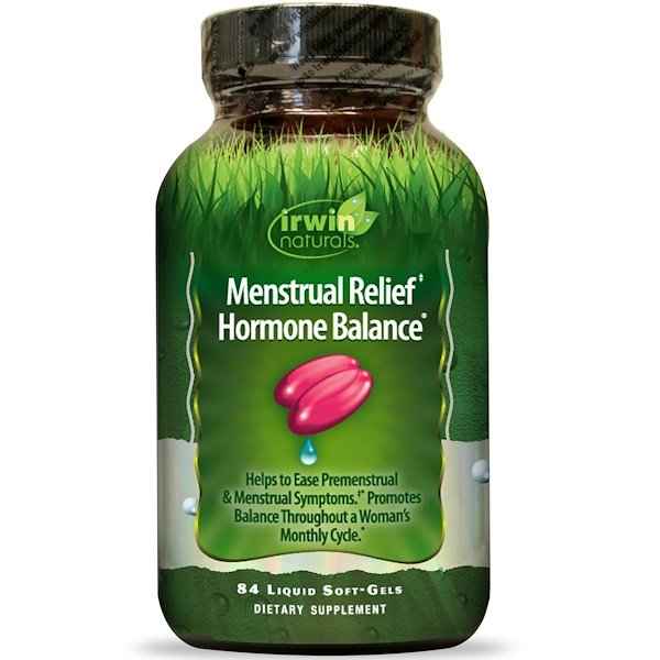 Comprar Irwin Naturals, Equilíbrio Hormonal Alívio Menstrual, 84 cápsulas gelatinosas líquidas