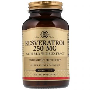 Comprar Solgar, Resveratrol, 250 mg, 60 Cápsulas Gelatinosas