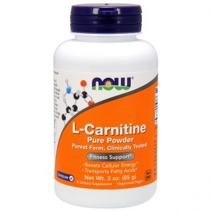 Comprar Now Foods, L-Carnitina, Pó Puro, 85 g (3 oz)