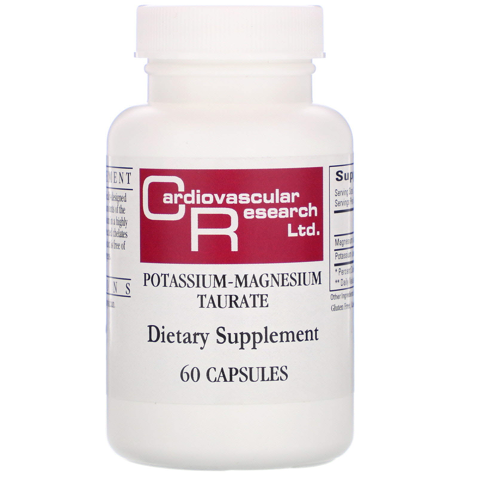 Comprar Cardiovascular Research, Potassium-Magnesium Taurate, 60 Capsules