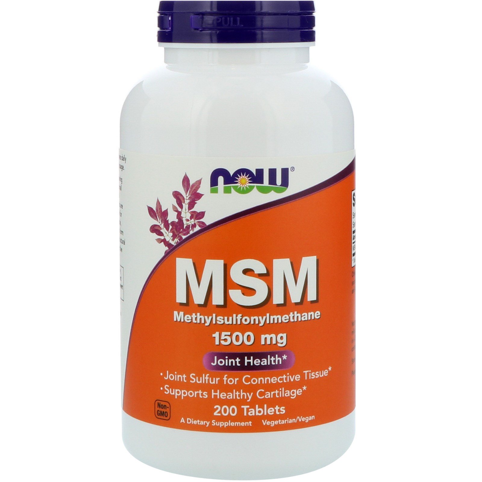 Comprar Now Foods, MSM, Metilsulfonilmetano, 1.500 mg, 200 Comprimidos