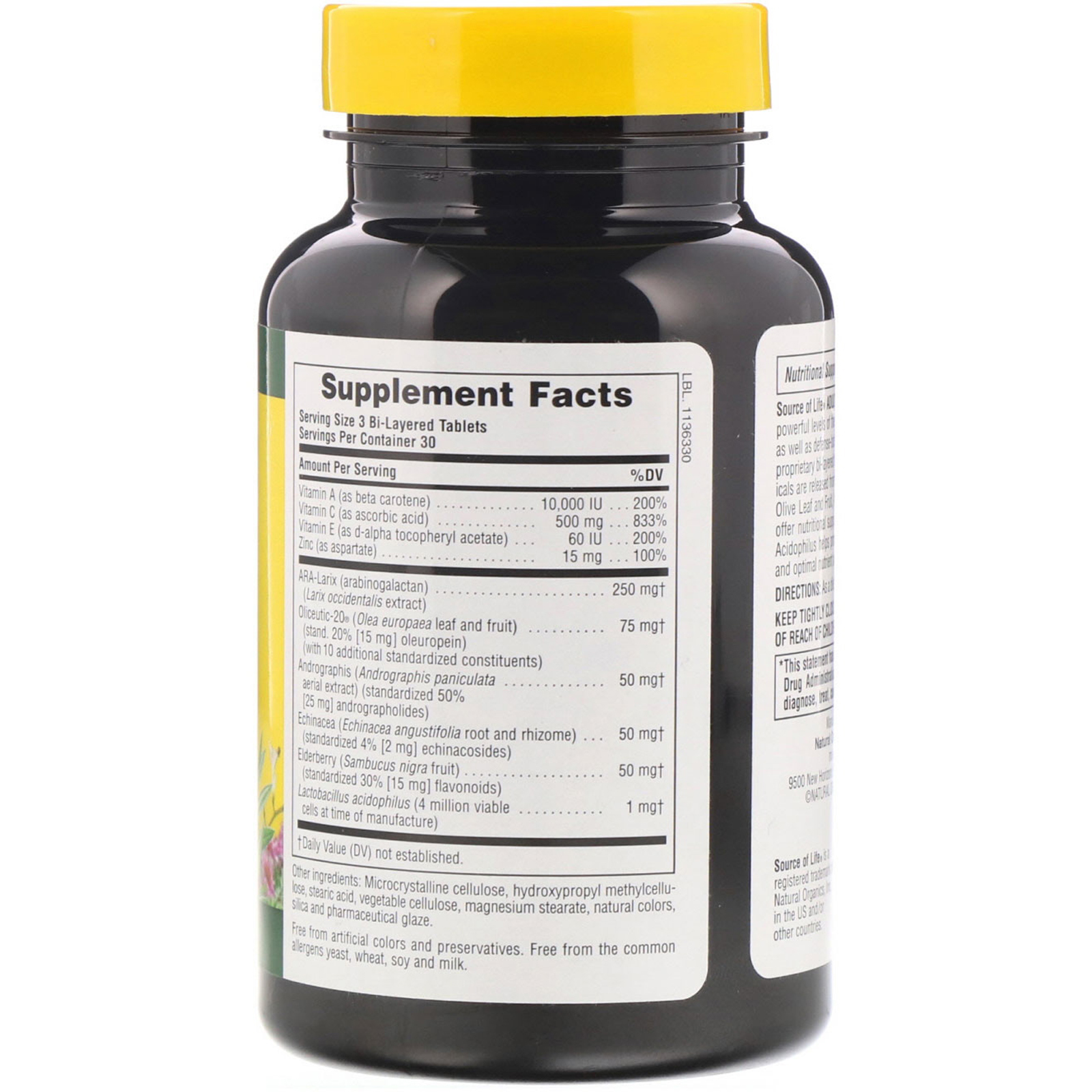 Comprar Nature's Plus, Fonte da Vida, Reforço Imunológico, 90 Comprimidos - Imagem 2