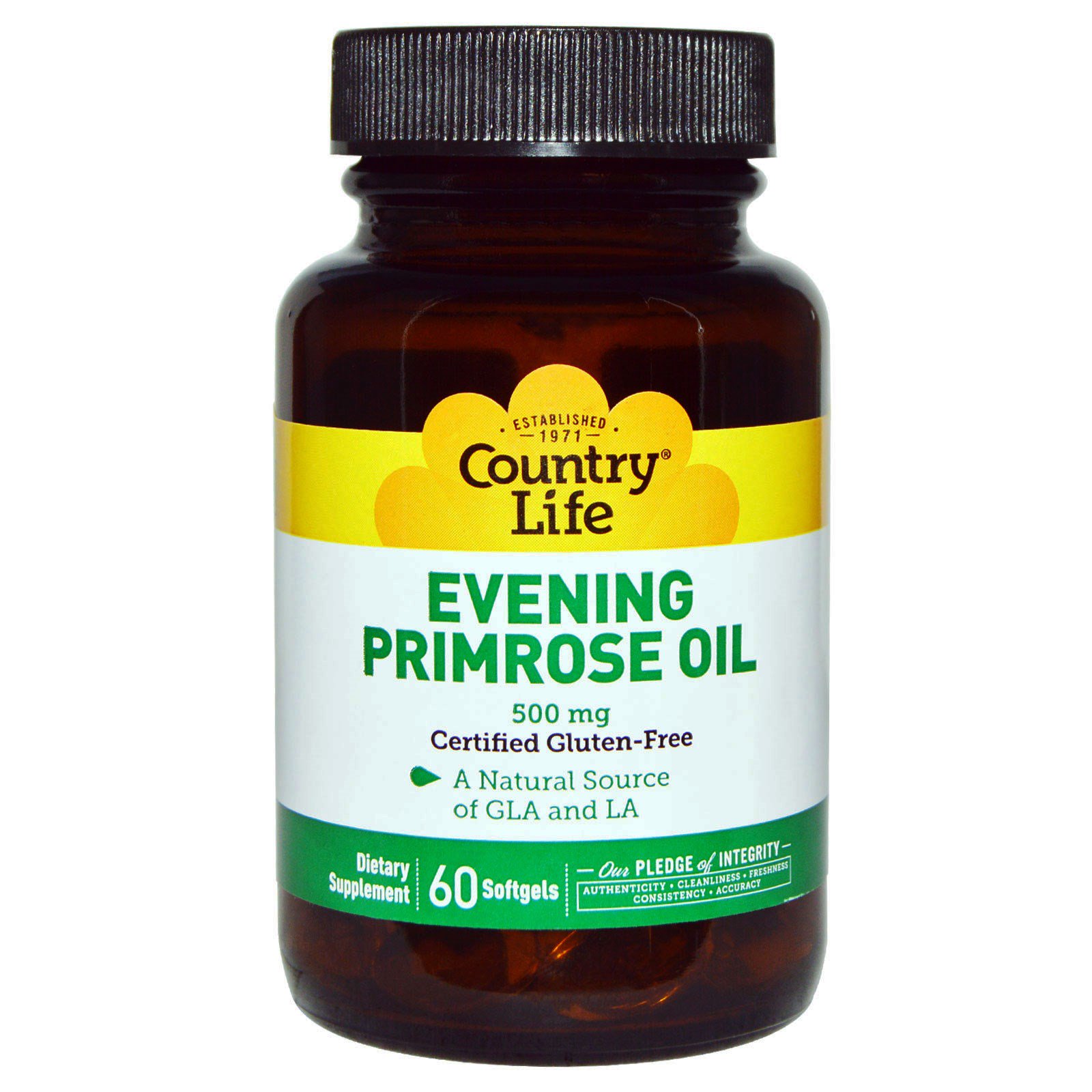 Comprar Country Life, Óleo de Prímula, 500 mg, 60 cápsulas softgel
