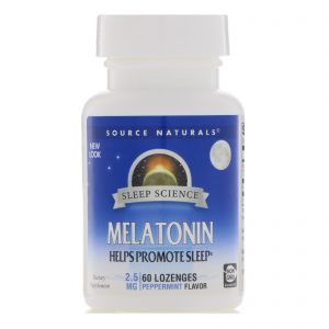 Comprar Source Naturals, Melatonin, Peppermint, 2.5 mg, 60 Lozenges