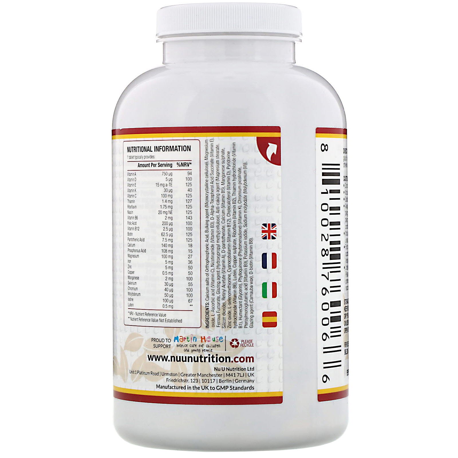 Comprar Nu U Nutrition, Fórmula de Multivitaminas e Minerais, 365 Comprimidos Vegetarianos - Imagem 2