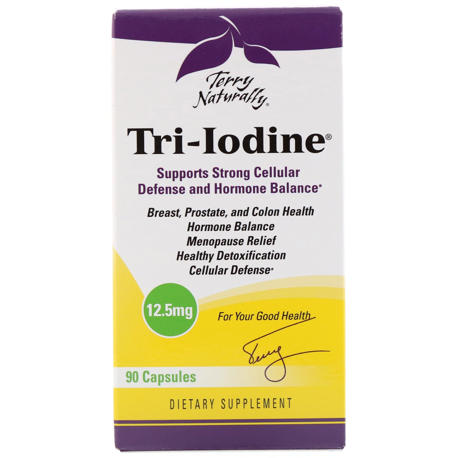 Comprar EuroPharma, Terry Naturally, Tri-Iodine, 12,5 mg, 90 Cápsulas