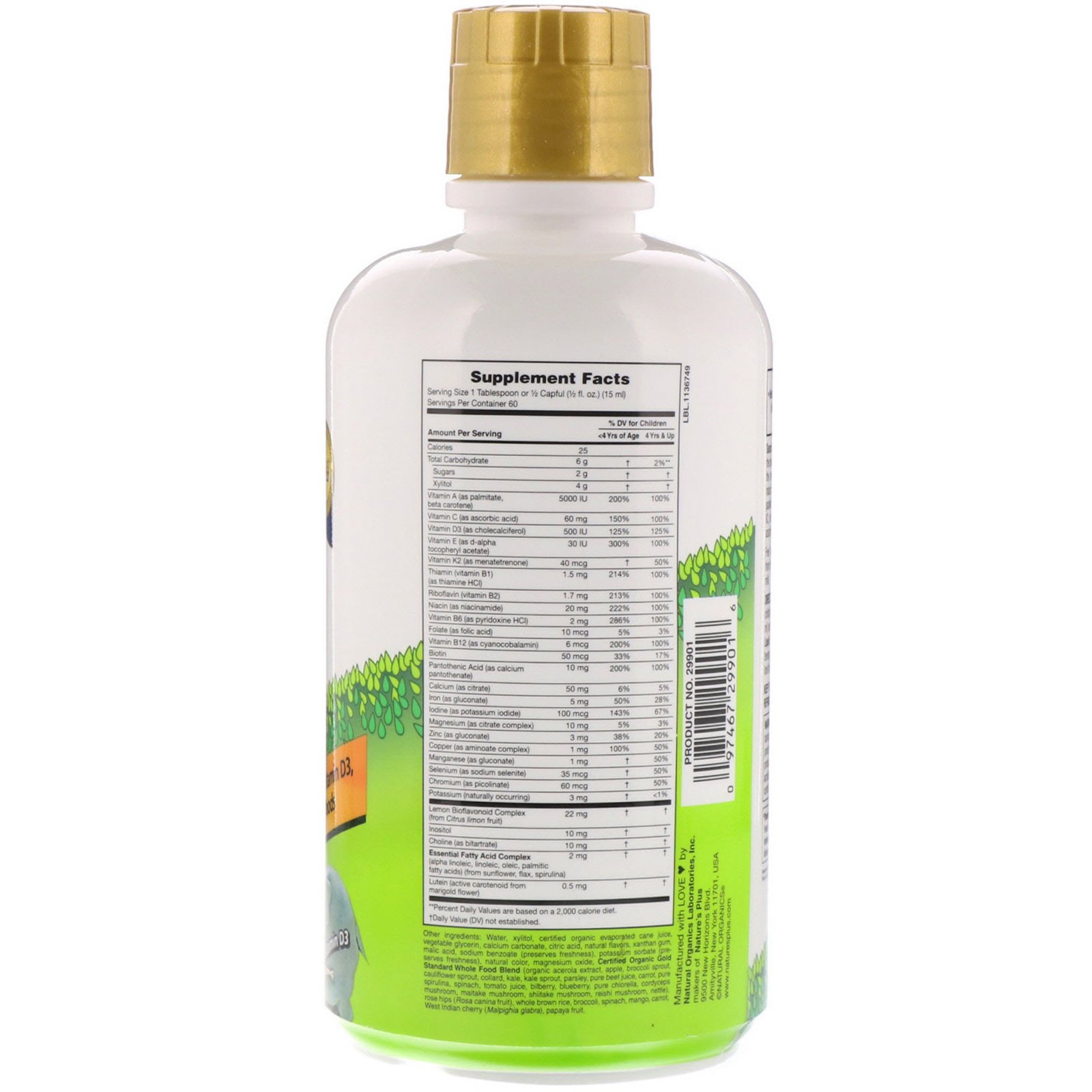 Comprar Nature's Plus, Fonte de Vida, Desfile de Animais, Líquido de Ouro, Sabor de Fruta Tropical Natural, 30 fl oz (887,10 ml) - Imagem 2