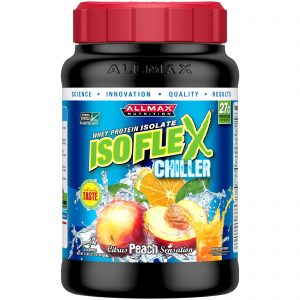 Comprar ALLMAX Nutrition, Isoflex Chiller, 100% Ultra-Pure Whey Protein Isolate (WPI Ion-Charged Particle Filtration), Citrus Peach Sensation, 2 lbs (907 g)