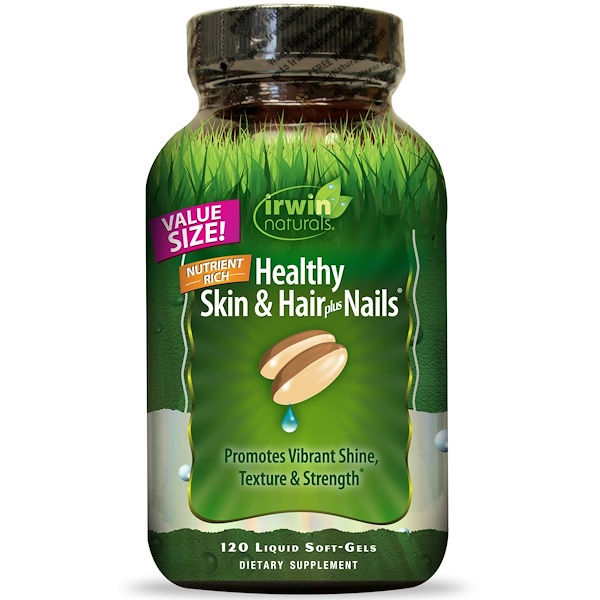 Comprar Irwin Naturals, Pele & Cabelos Mais Unhas Saudáveis, 120 Soft-Gels Líquidos