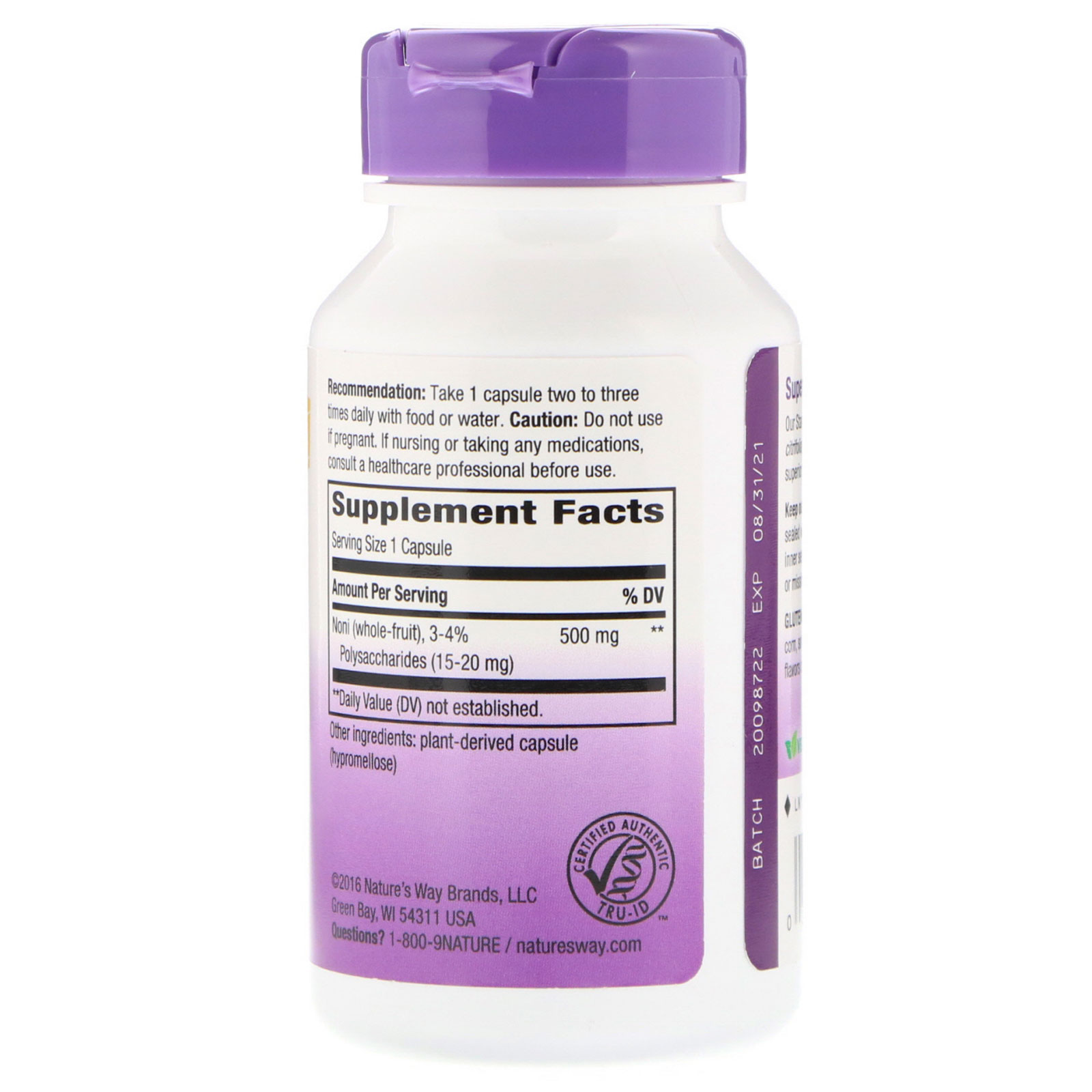 Comprar Nature's Way, Fruta de Noni, Padronizada, 60 Cápsulas Vegetais - Imagem 2
