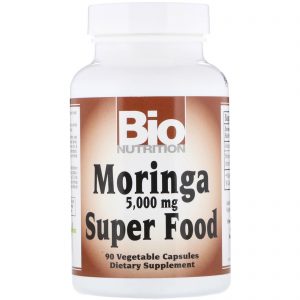Comprar Bio Nutrition, Moringa Super Food, (Moringa Oleifera), 5.000 mg, 90 Cápsulas Vegetais
