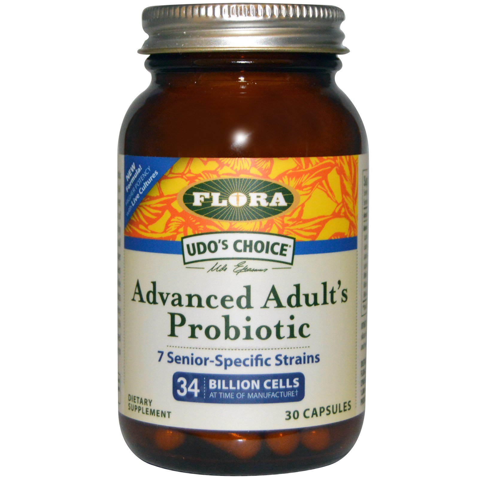 Comprar Flora, Udo's Choice, Advanced Adult's Probiotic, 34 Billion Cells, 30 Capsules