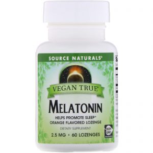 Comprar Source Naturals, Vegan True, Melatonina, Laranja, 2.5 mg, 60 Comprimidos