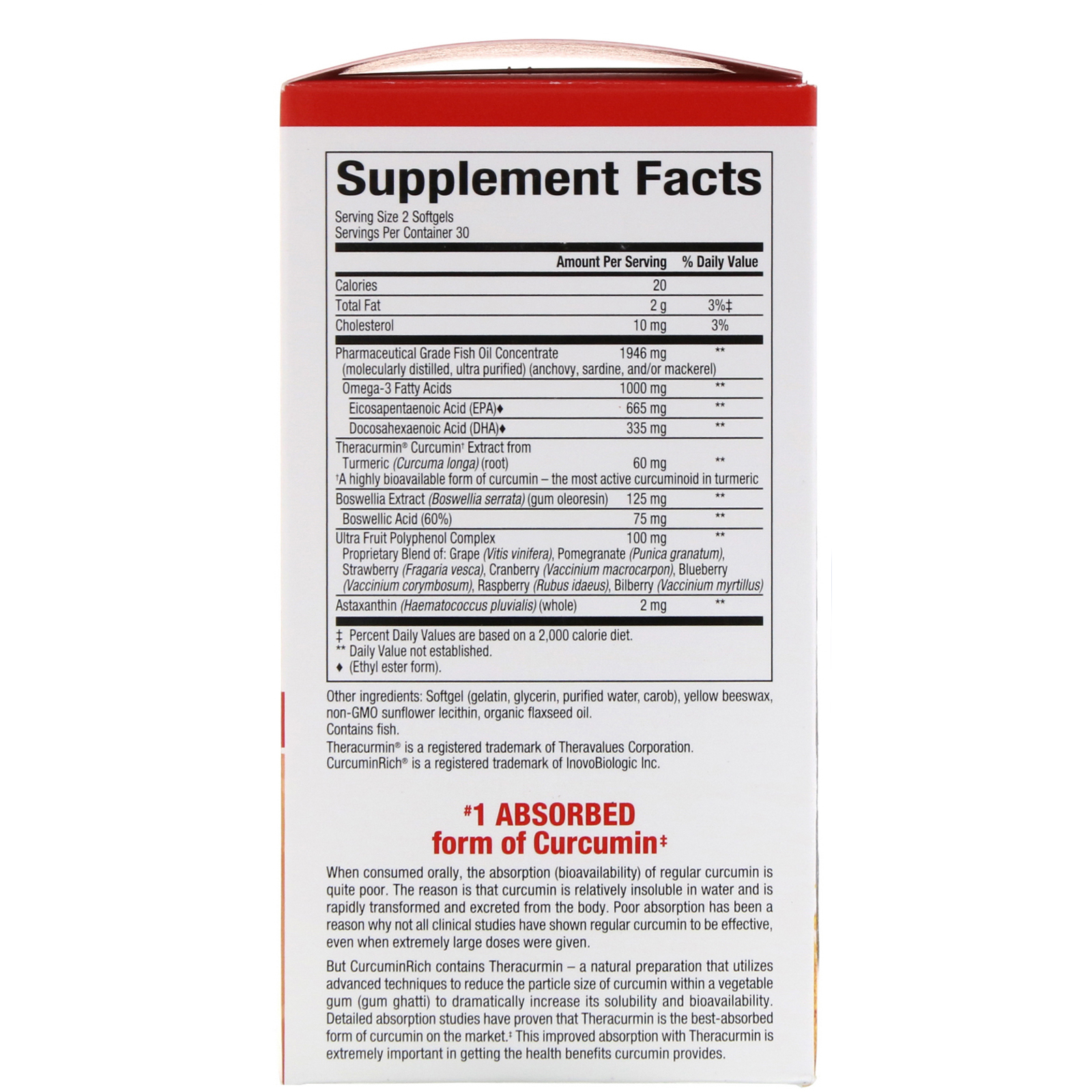Comprar Natural Factors, CurcuminRichm, Otimizador do Corpo Todo, 60 Cápsulas Softgel - Imagem 2