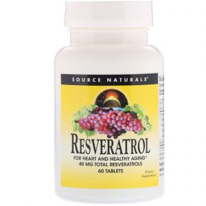 Comprar Source Naturals, Resveratrol, 60 tabletes