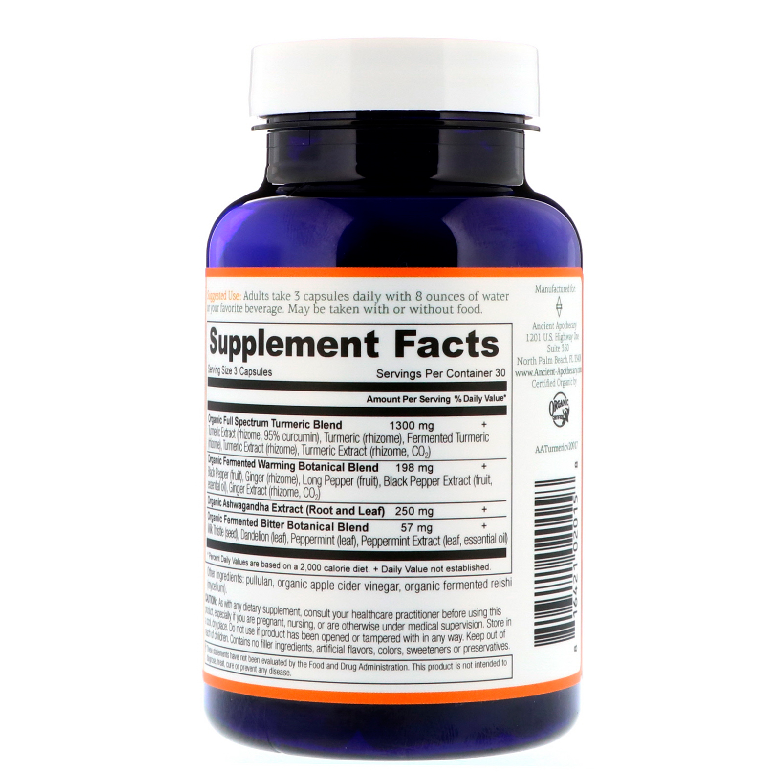 Comprar Ancient Apothecary, Cúrcuma Fermentada, 90 Cápsulas - Imagem 2
