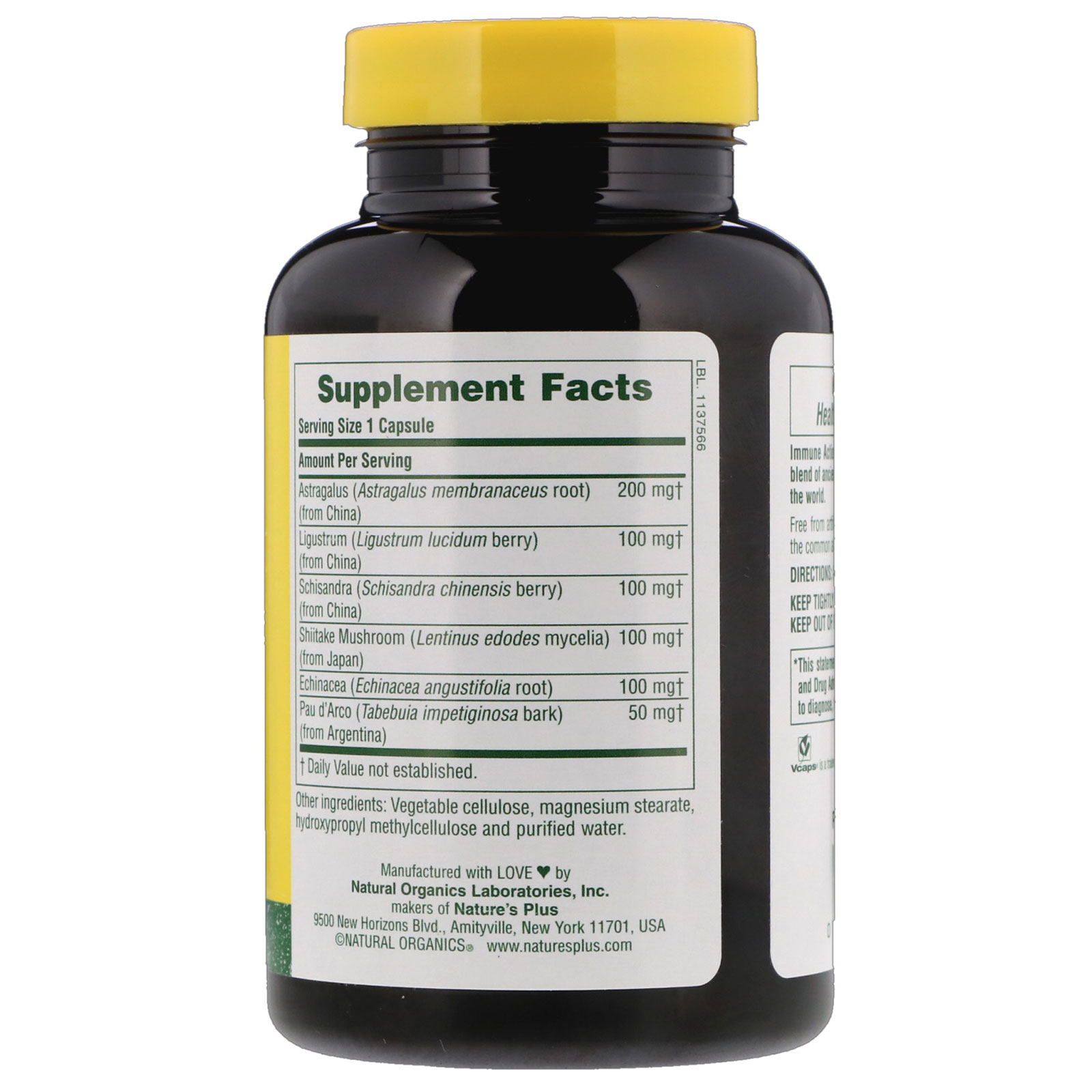 Comprar Nature's Plus, Ação Imune, 120 Cápsulas Vegetais - Imagem 2