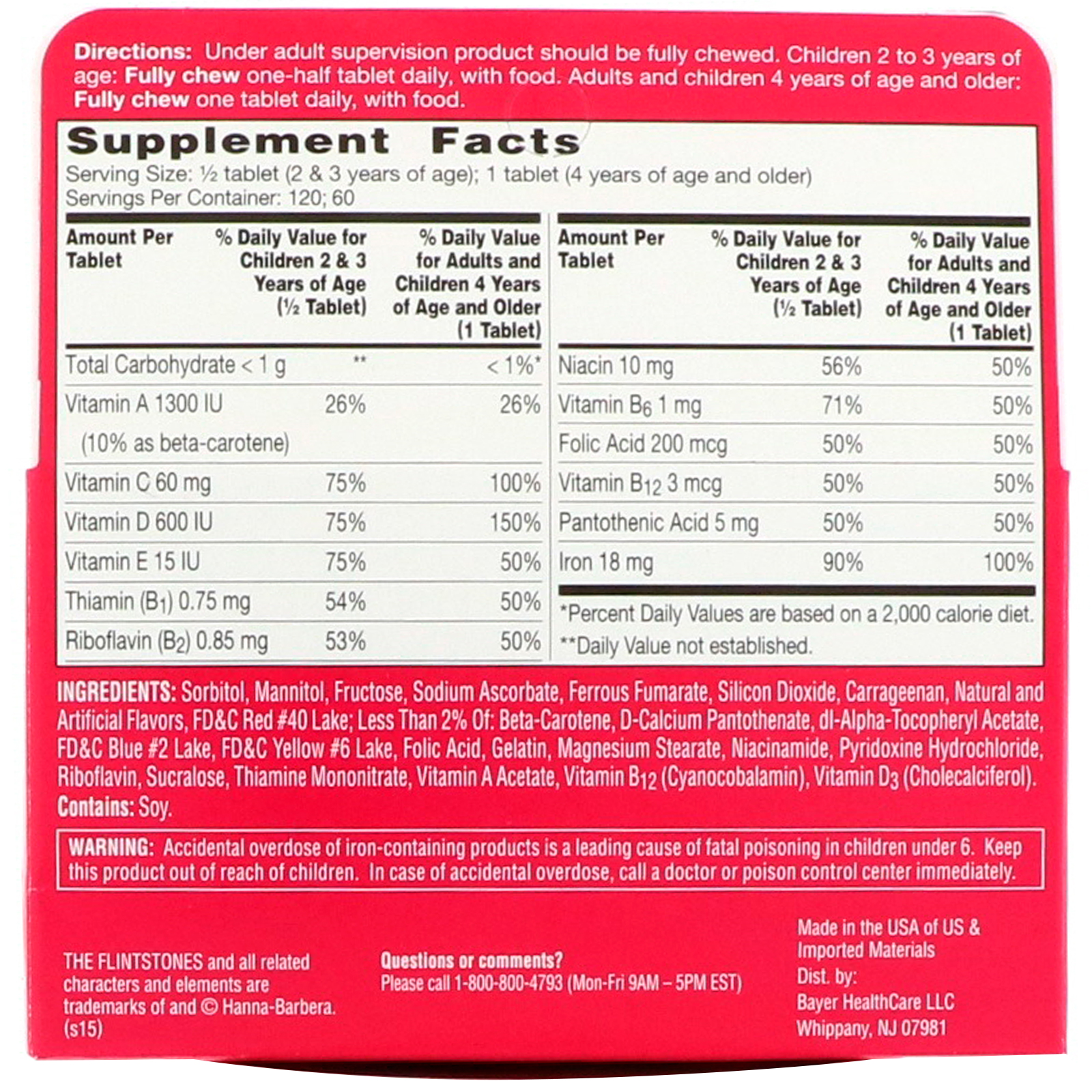 Comprar Flintstones, Suplemento Multivitamínico com Ferro para Crianças, Sabor de Frutas, 60 Comprimidos Mastigáveis - Imagem 2
