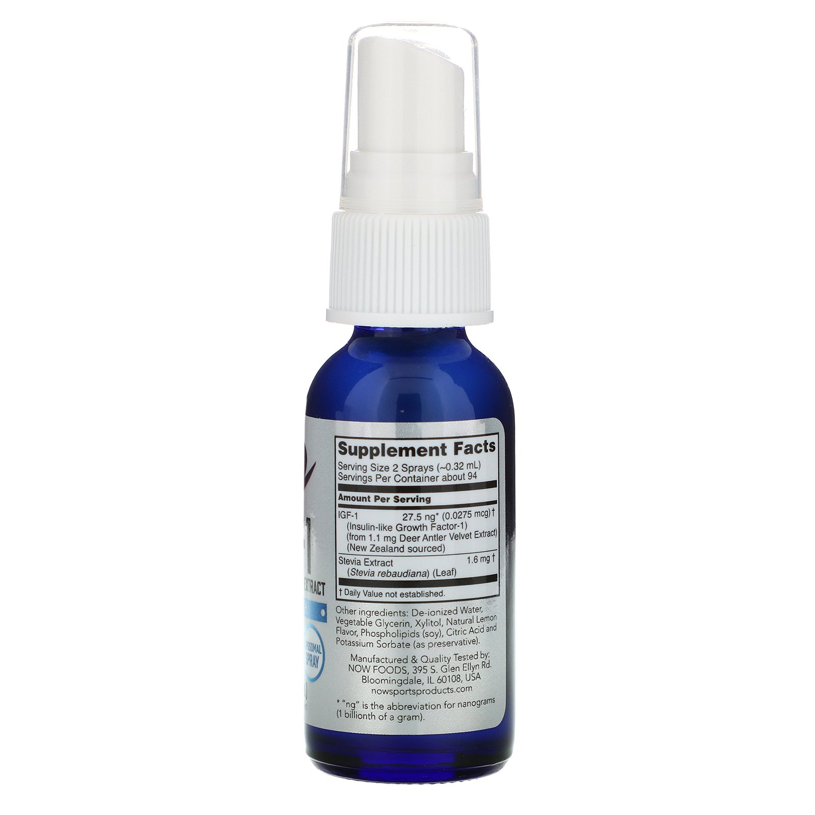 Comprar Now Foods, IGF-1, Extrato de Veludo de Chifre de Veado, Sabor de Limão, 30 ml (1 fl oz) - Imagem 2