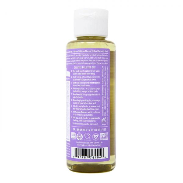 Comprar Dr Bronner Óleo de lavanda Pure Lavender Castela sabão 4 fl oz - Imagem 4