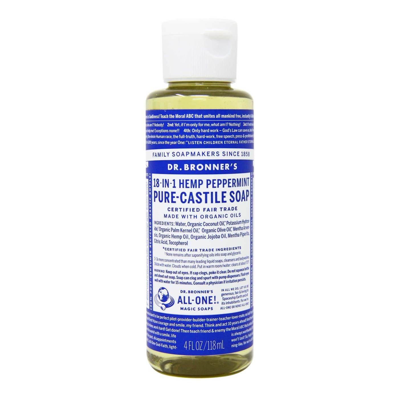 Comprar Dr Bronner Hortelã-pimenta Oil Pure Castela Soap Hortelã-pimenta 4 fl oz