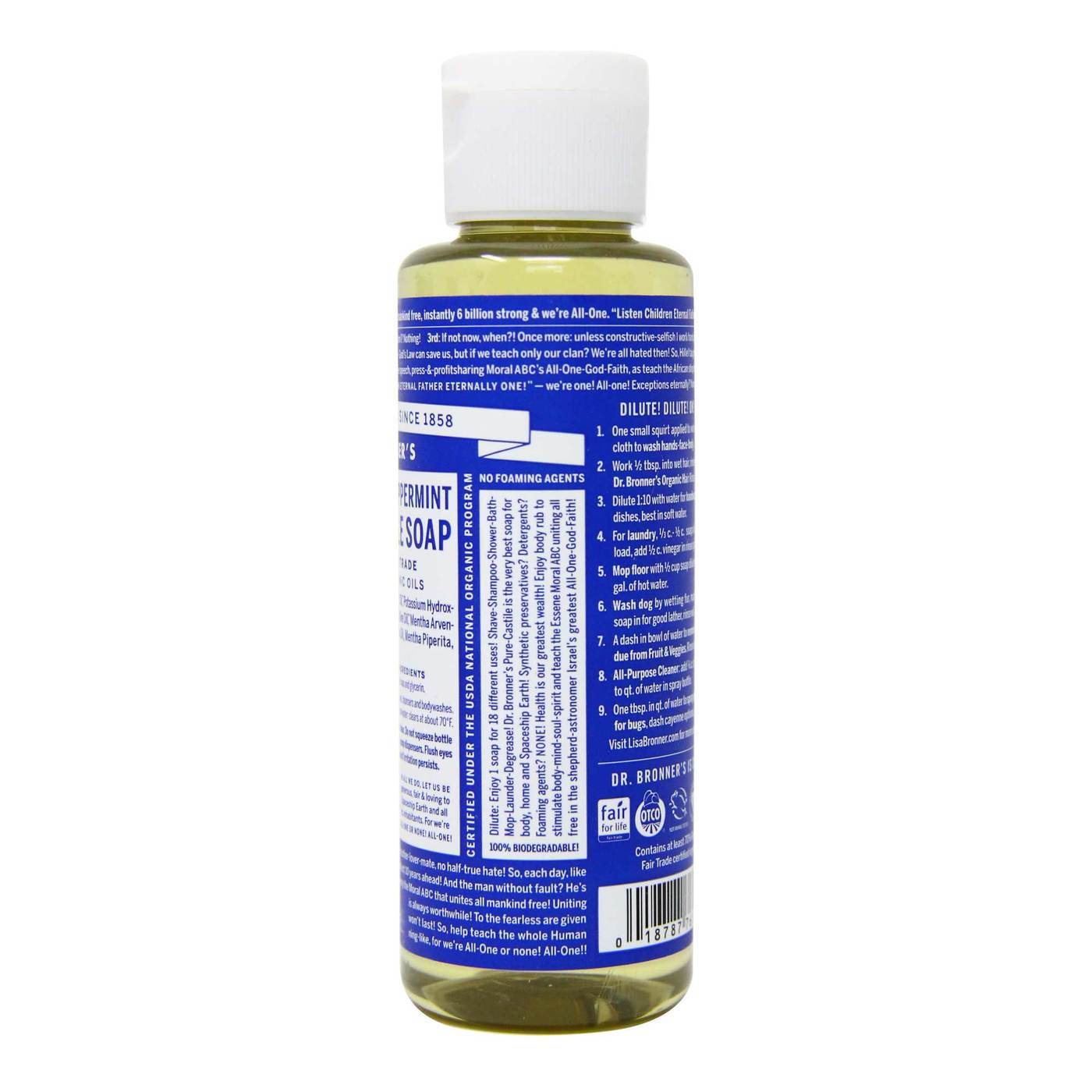 Comprar Dr Bronner Hortelã-pimenta Oil Pure Castela Soap Hortelã-pimenta 4 fl oz - Imagem 3
