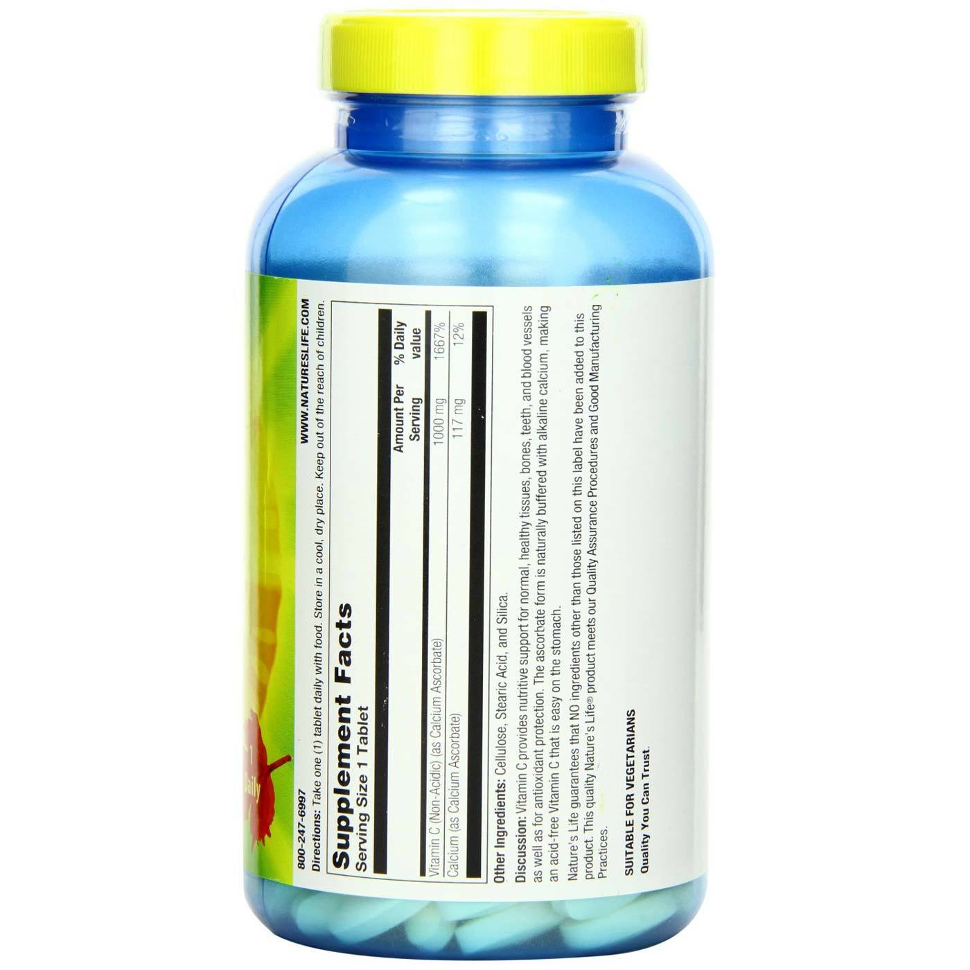 Comprar Nature's Life C-1, 000 Ascorbato 250 Tabletes - Imagem 2