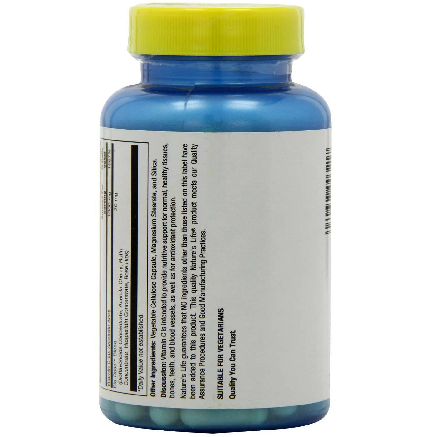 Comprar Nature's Life C 1000 mg 100 Cápsulas Vegetarianas - Imagem 3