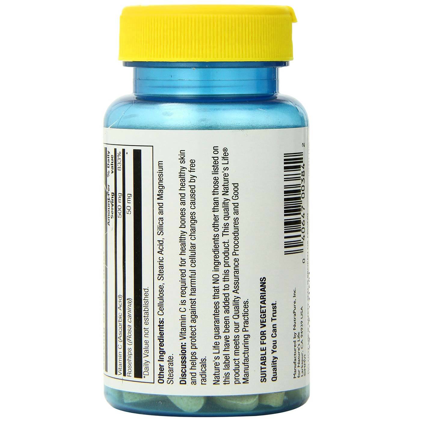 Comprar Nature's Life C Básico 500 mg 100 Tabletes - Imagem 3